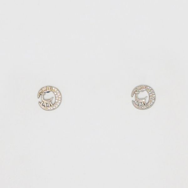 БИЖУТЕРИЯ - ОБЕЦИ - ВИНТ - ЦИРКОН - ЕЛЕН Е203 - 1.3х1.3см НИКЕЛ - ПАКЕТ 6 чифта