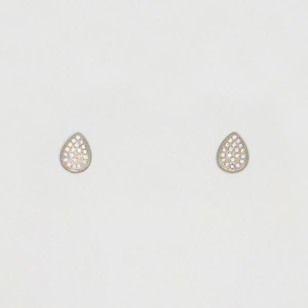 БИЖУТЕРИЯ - ОБЕЦИ - ВИНТ - ЦИРКОН - КАПКА Е252 - 0.9х1.2см НИКЕЛ - 1 чифт