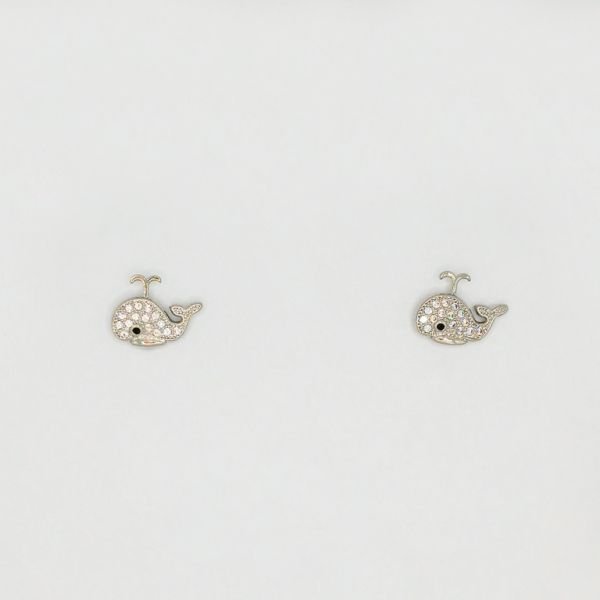 БИЖУТЕРИЯ - ОБЕЦИ - ВИНТ - ЦИРКОН - КИТ Е208 - 1.5х1.1см НИКЕЛ - ПАКЕТ 6 чифта