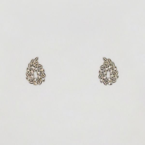 БИЖУТЕРИЯ - ОБЕЦИ - ВИНТ - ЦИРКОН - КЛОНКА Е226 - 1.3х1.8см НИКЕЛ - 1 чифт