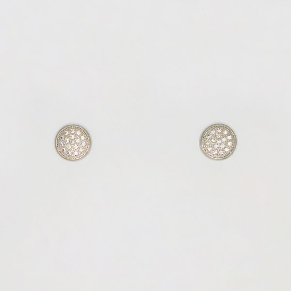 БИЖУТЕРИЯ - ОБЕЦИ - ВИНТ - ЦИРКОН - КРЪГ Е251 - 1.2х1.2см НИКЕЛ - 1 чифт