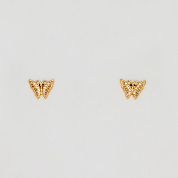 БИЖУТЕРИЯ - ОБЕЦИ - ВИНТ - ЦИРКОН - ПЕПЕРУДА Е234 - 1.4х1.0см ЗЛАТИСТО РОЗОВО - 1 чифт