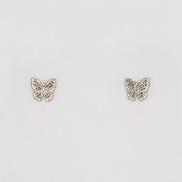 БИЖУТЕРИЯ - ОБЕЦИ - ВИНТ - ЦИРКОН - ПЕПЕРУДА Е238 - 1.4х1.2см НИКЕЛ - 1 чифт