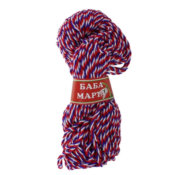 YARN - BABA MARTA FLAG 101 - WHITE-RED-BLUE - 66m - ACRYLIC - PACKAGE