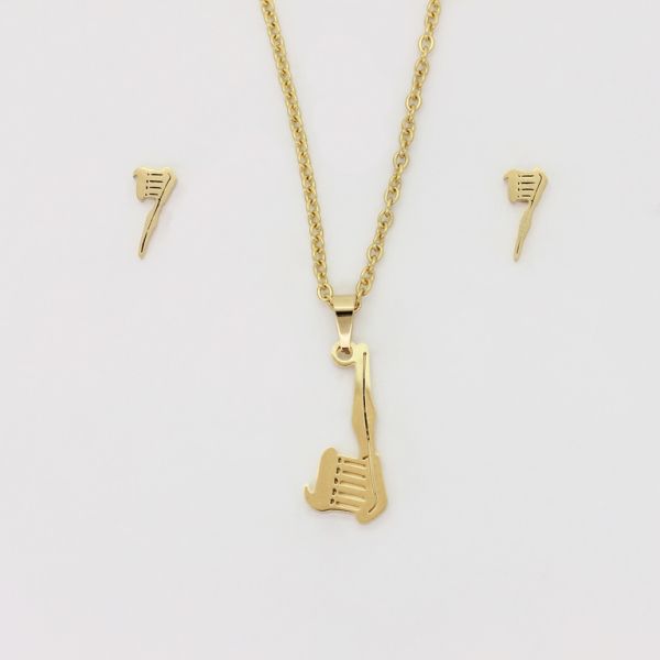 JEWELRY - SET - STAINLESS STEEL - TOOTHBRUSH S42 - GOLD - PACKAGE (6 sets)