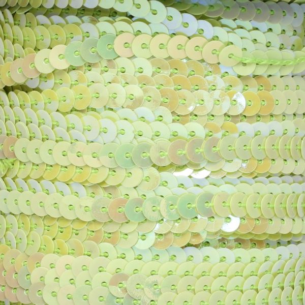 SEQUIN RIBBON WITH THREAD - MODEL 01 FLAT - SOLID АВ - CIRCLE 5mm - RESEDA 25 - ROLL 80yards(73m)