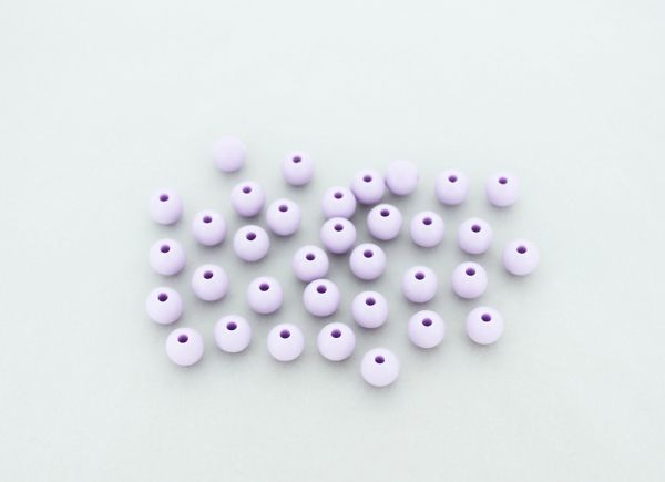OPAQUE PLASTIC BEADS - BALL - 6mm PURPLE (LIGHT) С36 - PACKAGE 500g Hole-1.8mm (4396pcs.)