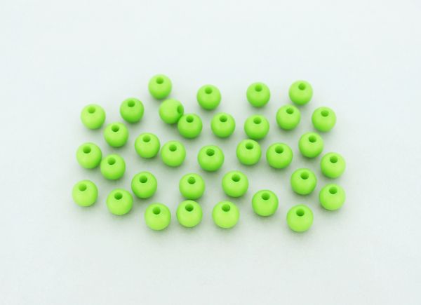 ПЛЪТНИ ПЛАСТМАСОВИ МЪНИСТА - ТОПЧЕ - 6мм ЗЕЛЕНО С23 - 50 гр. Отвор-1.8мм (450 бр.)