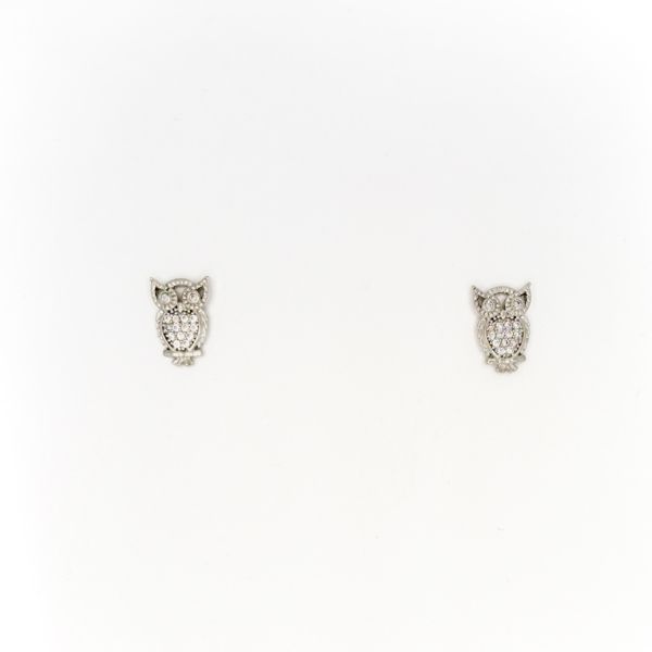 БИЖУТЕРИЯ - ОБЕЦИ - ВИНТ - ЦИРКОН - БУХАЛ Е301 - 0.9х1.2см НИКЕЛ - 1 чифт