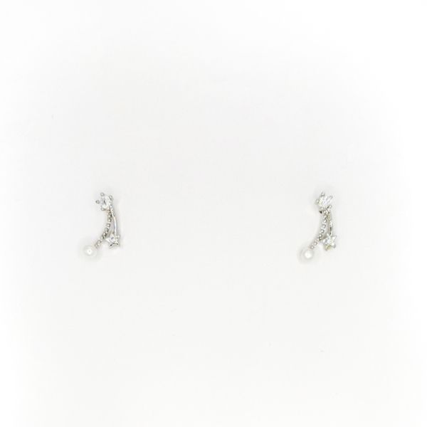 БИЖУТЕРИЯ - ОБЕЦИ - ВИНТ - ЦИРКОН - Е293 - 0.8х1.1см НИКЕЛ - 1 чифт