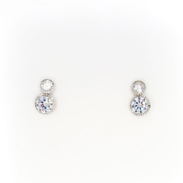 БИЖУТЕРИЯ - ОБЕЦИ - ВИНТ - ЦИРКОН - КРЪГОВЕ Е302 - 1.0х1.7см НИКЕЛ - ПАКЕТ 6 чифта