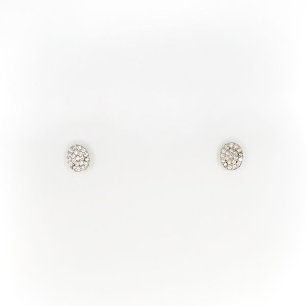 БИЖУТЕРИЯ - ОБЕЦИ - ВИНТ - ЦИРКОН - ОВАЛ Е285 - 0.6х0.6см НИКЕЛ - ПАКЕТ 6 чифта