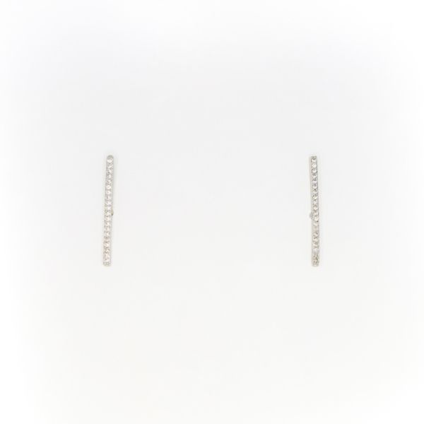 БИЖУТЕРИЯ - ОБЕЦИ - ВИНТ - ЦИРКОН - ПРЪЧИЦА Е306 - 0.2х2.4см НИКЕЛ - 1 чифт