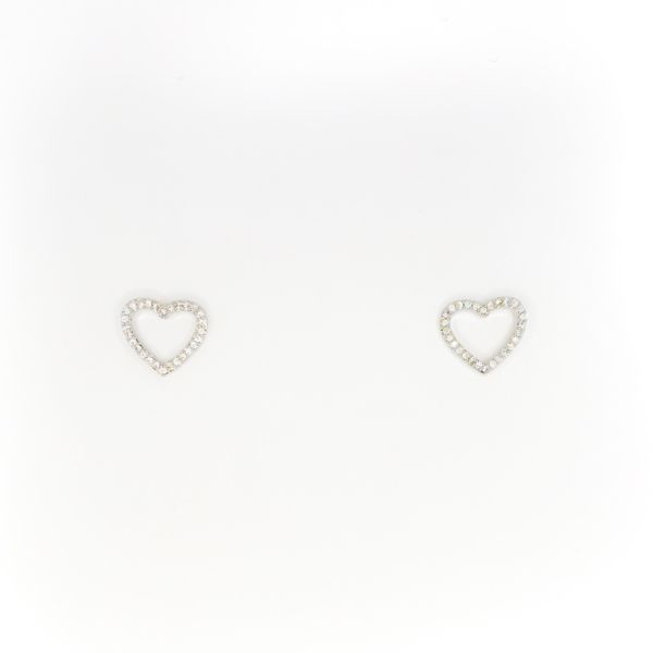 БИЖУТЕРИЯ - ОБЕЦИ - ВИНТ - ЦИРКОН - СЪРЦЕ Е288 - 1.2х1.0см НИКЕЛ - ПАКЕТ 6 чифта