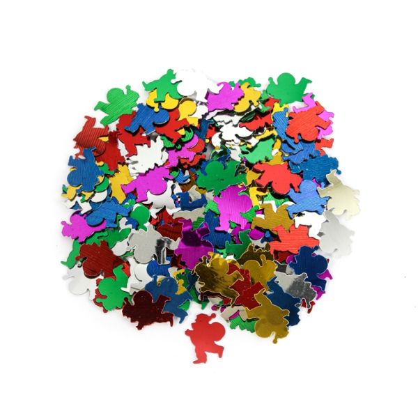 ПАЙЕТИ ЗА ЗАЛЕПВАНЕ - ДЯДО КОЛЕДА 01 ПЛОСЪК - МЕТАЛИК - 13х17мм МИКС 018 - ПАКЕТ 250 гр.