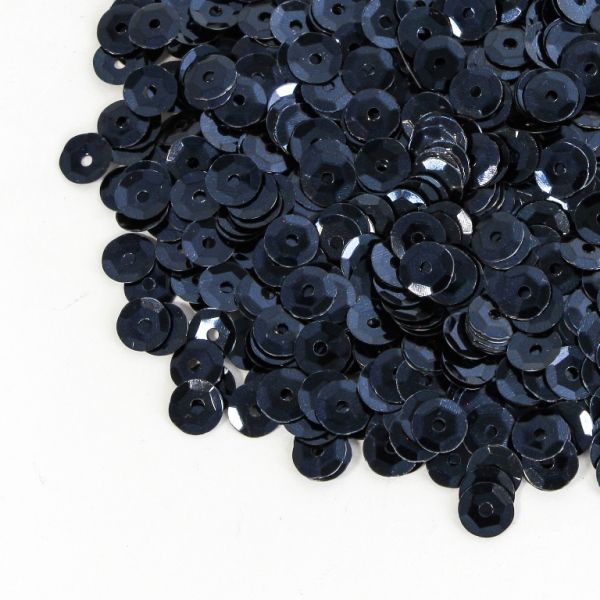SEQUINS - CIRCLE 04 RELIEF - METALLIC - 7mm BLUE (DARK) 066 - 20g Hole-1.0mm