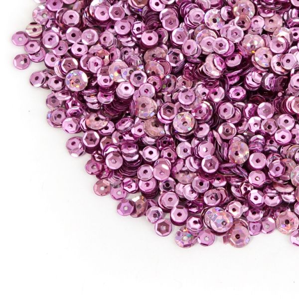 SEQUINS - CIRCLE 04 RELIEF - METALLIC - MIXED SIZES 4mm and 6mm MIX PINK 067 - 20g Hole-1.0mm