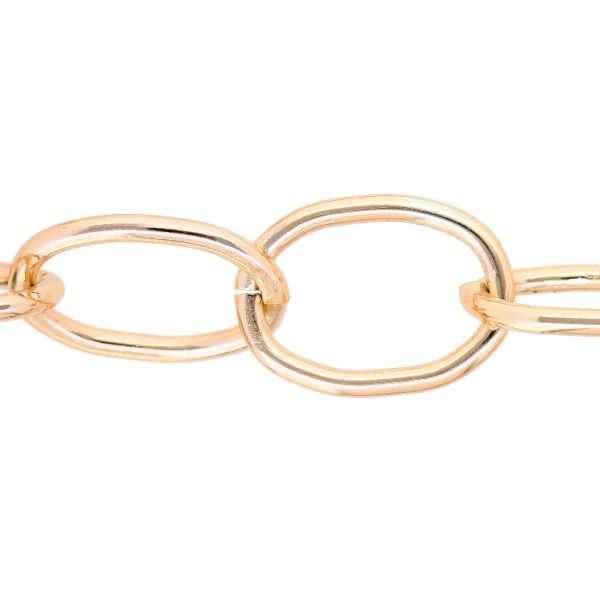 METAL CHAIN - ALUMINUM - CABLE - 2.5x16x22mm GOLD (LIGHT) - 1meter