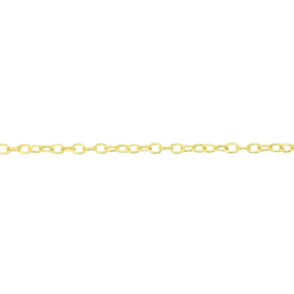 METAL CHAIN - SOLDERED - CABLE OVAL - 0.5x2.5x2mm GOLD - NICKEL FREE - ROLL 100meters