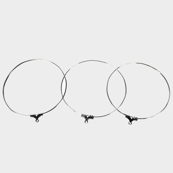 METAL ELEMENTS - CHANDELIER EARRINGS - BEADING HOOP FINDINGS - 50mm NICKEL COLOR - 10pcs.