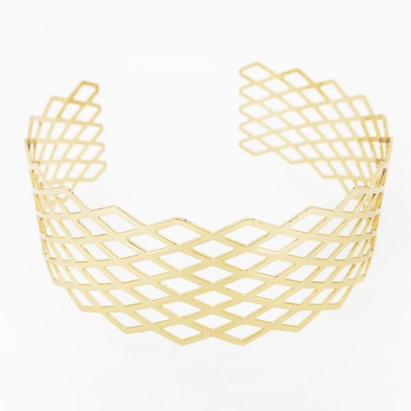 БИЖУТЕРИЯ - КОЛИЕ - ЧОКЪР - МЕТАЛ - МОДЕЛ К099 - 13х5см ЗЛАТИСТО - 1 бр.