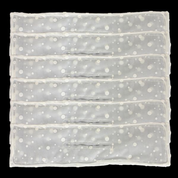 JEWELRY - ACCESSORY FOR HAIR - DAFT BUN WITH WIRE - MODEL 01 - LACE 05 - 38x10cm ECRU - PACKAGE 20pcs.