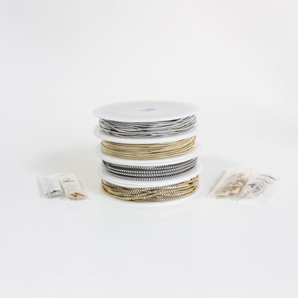 METAL CHAIN SET - MIXED MODELS - MIXED COLORS - PACKAGE (4 rolls)