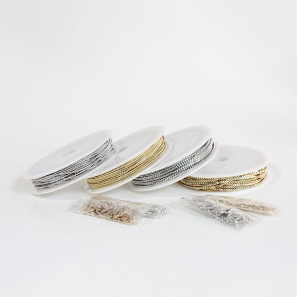 METAL CHAIN SET - MIXED MODELS - MIXED COLORS - PACKAGE (4 rolls)