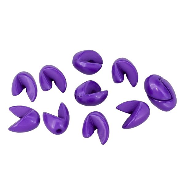 OPAQUE PLASTIC BEADS - PUZZLE 01 - ELLIPSE 17x11mm PURPLE (DARK) С14 - PACKAGE 500g Hole-2.0mm (860pcs.)