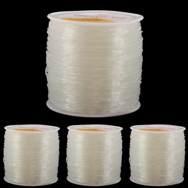 CRYSTAL STRING CORD - 1.0mm TRANSPARENT - PACKAGE 4x100meters