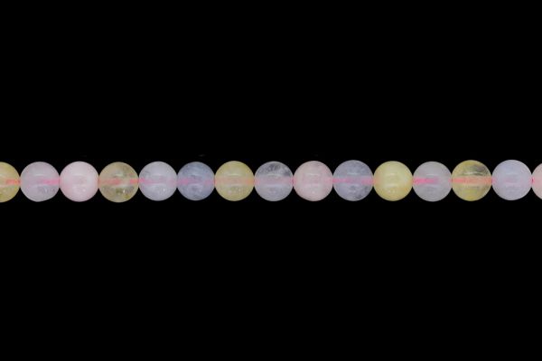 NATURAL STONE BEADS - BERYL - MORGANITE - 8mm - STRING (48pcs.) Hole-1.0mm