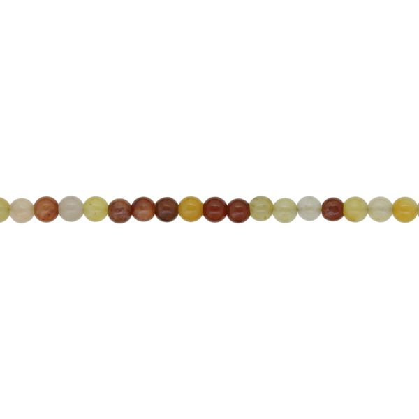 NATURAL STONE BEADS - JADE SILK GOLD - 4mm - STRING (94pcs.) Hole-1.0mm