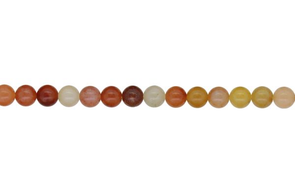 NATURAL STONE BEADS - JADE SILK GOLD - 8mm - STRING (48pcs.) Hole-1.0mm