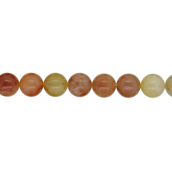 NATURAL STONE BEADS - JADE SILK GOLD - 10mm - STRING (38pcs.) Hole-1.0mm