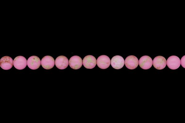 NATURAL STONE BEADS - JASPER IMPERIAL PINK (LIGHT) - 8mm - STRING (48pcs.) Hole-1.0mm