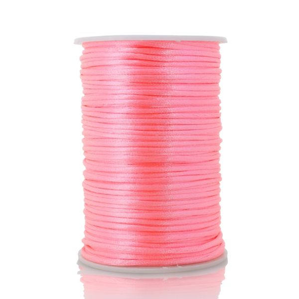SATIN THREAD 2.0mm - PINK ELECTRICAL 219А - 90meters