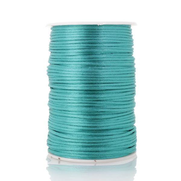 SATIN THREAD 2.0mm - TURQUOISE GREEN 257А - PACKAGE 2x90meters