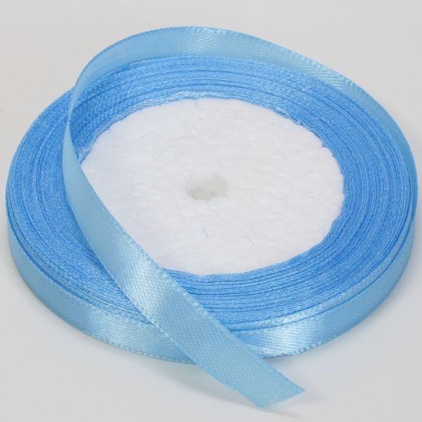 SATIN RIBBON 1.0cm - BLUE SKY (LIGHT) 185 - 25yards(22m)