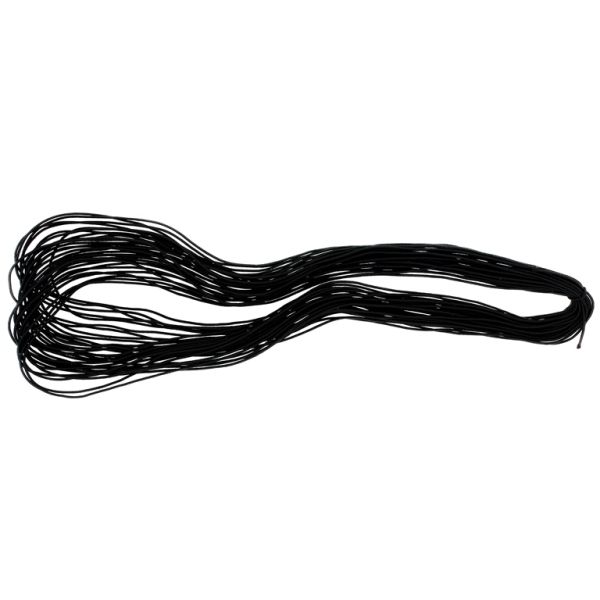 TEXTILE ELASTIC - 1mm - BLACK 01 - 22meters