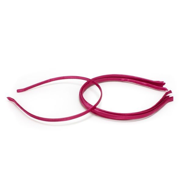 METAL ELEMENTS - HEADBAND - METAL AND SATIN 2 - 120x150x5mm CYCLAMEN 012 - PACKAGE 50pcs.