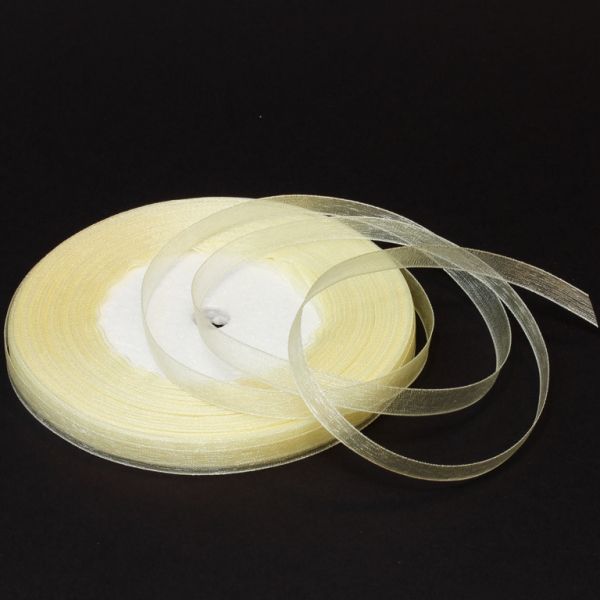 ORGANZA RIBBON 0.6cm - CHAMPAGNE (DARK) 050 - 50yards(45m)