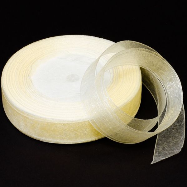 ORGANZA RIBBON 2.0cm - CHAMPAGNE (DARK) 050 - 50yards(45m)