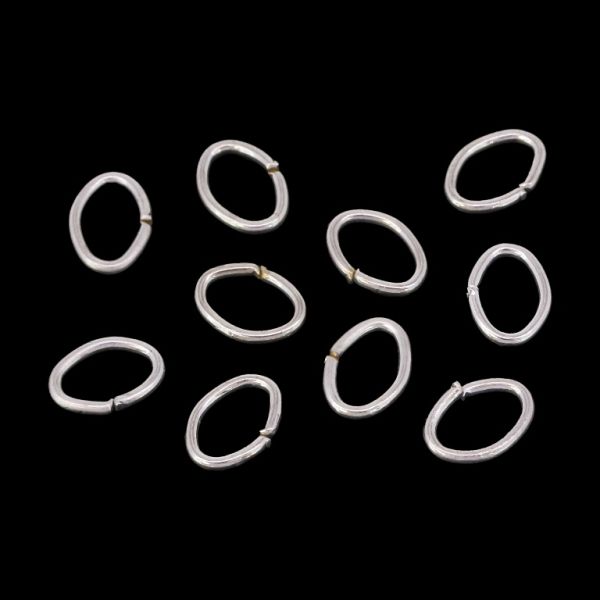 МЕТАЛНИ ЕЛЕМЕНТИ - ХАЛКИ - ОВАЛ - 0.8х7х5мм НИКЕЛ - ПАКЕТ 500 гр. (6330 бр.)