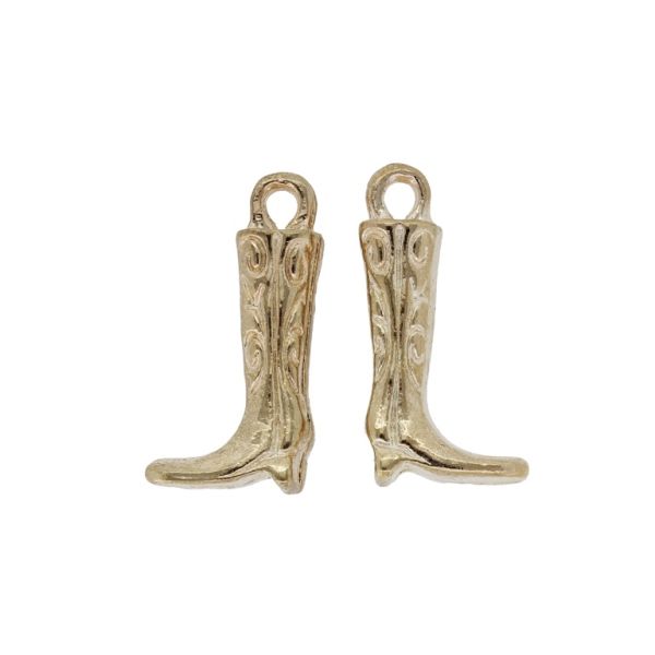METAL BEADS - PENDANT - BOOT 01 - 11x23x5mm GOLD - SECOND-RATE - PACKAGE 30pcs. Hole-2.0mm