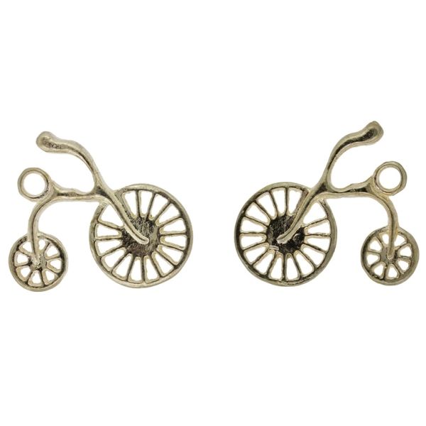 METAL BEADS - PENDANT - BICYCLE 01 - 25x24x3mm GOLD - SECOND-RATE - PACKAGE 30pcs. Hole-2.5mm