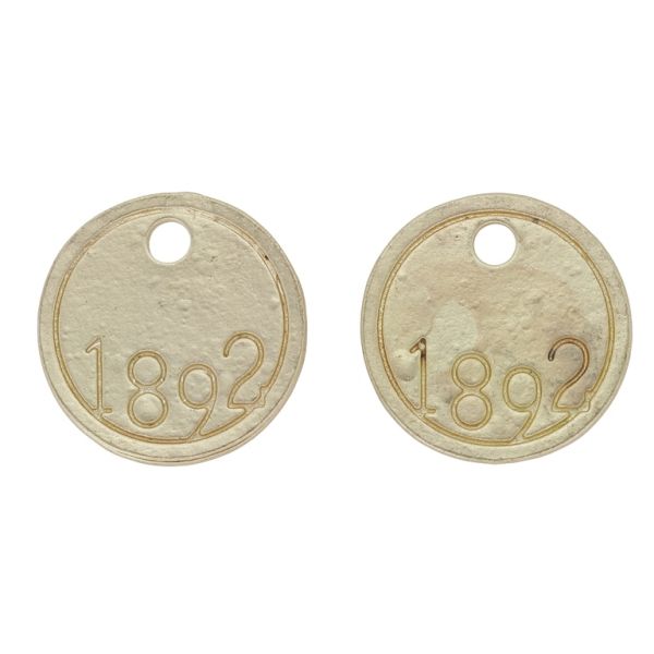 METAL BEADS - PENDANT - CIRCLE WITH INSCRIPTION 03 - 19x1mm GOLD - SECOND-RATE - PACKAGE 50pcs. Hole-3.0mm