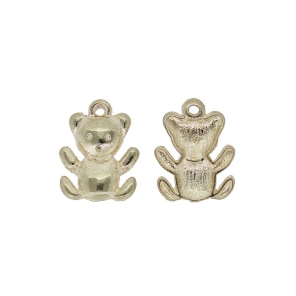 METAL BEADS - PENDANT - BEAR 01 - 13x16x1.6mm GOLD - SECOND-RATE - PACKAGE 50pcs. Hole-1.6mm