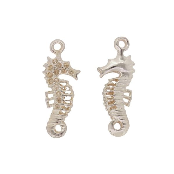 METAL BEADS - PENDANT - SEA HORSE 05 - 10x27x2.5mm GOLD - SECOND-RATE - PACKAGE 50pcs. Hole-1.7mm