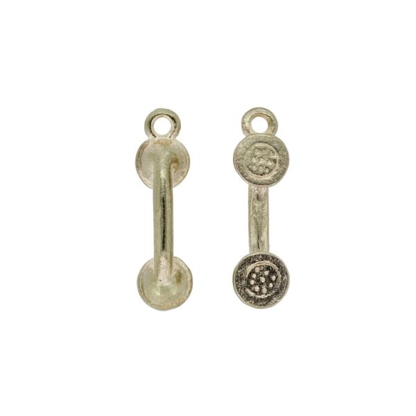 METAL BEADS - PENDANT - PHONE HEADSET 01 - 6x22x5mm GOLD - SECOND-RATE - PACKAGE 30pcs. Hole-1.5mm