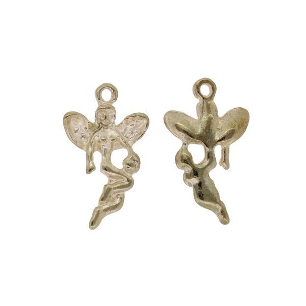 METAL BEADS - PENDANT - FAIRY 05 - 13x23x2.5mm GOLD - SECOND-RATE - PACKAGE 50pcs. Hole-1.6mm
